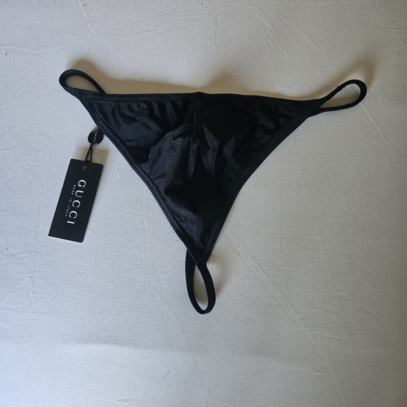 Gucci Jet Black Thong - Picture 1 of 4